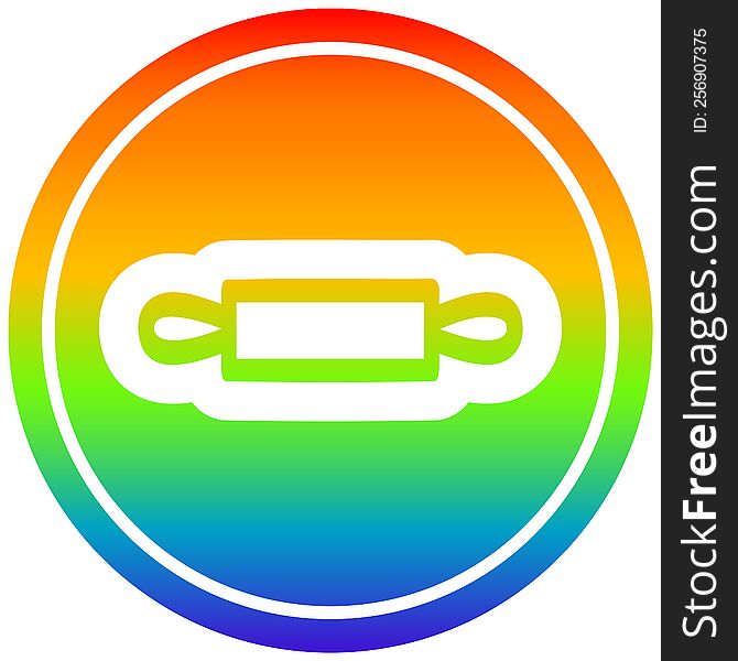Rolling Pin Circular In Rainbow Spectrum