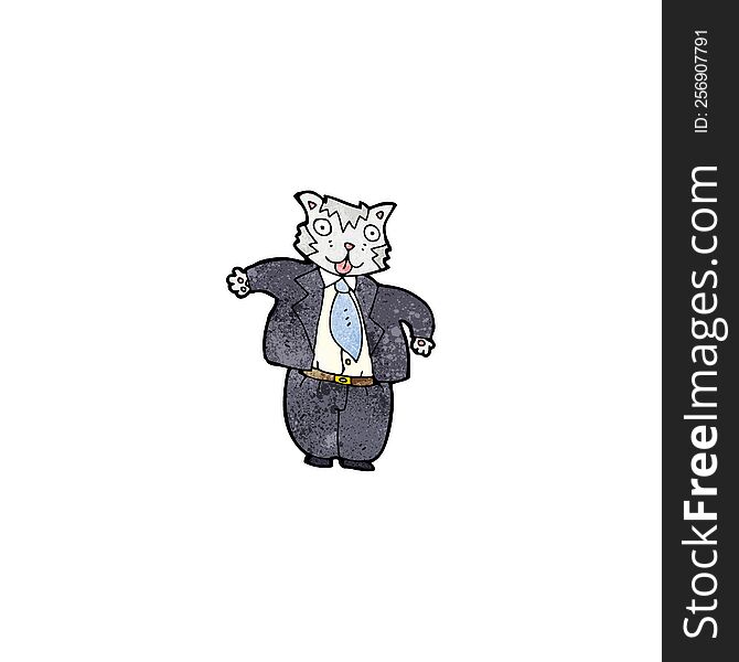 Fat Cat Businessman Cartoon