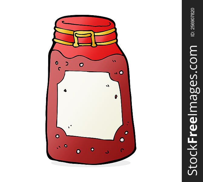 cartoon jar of jam