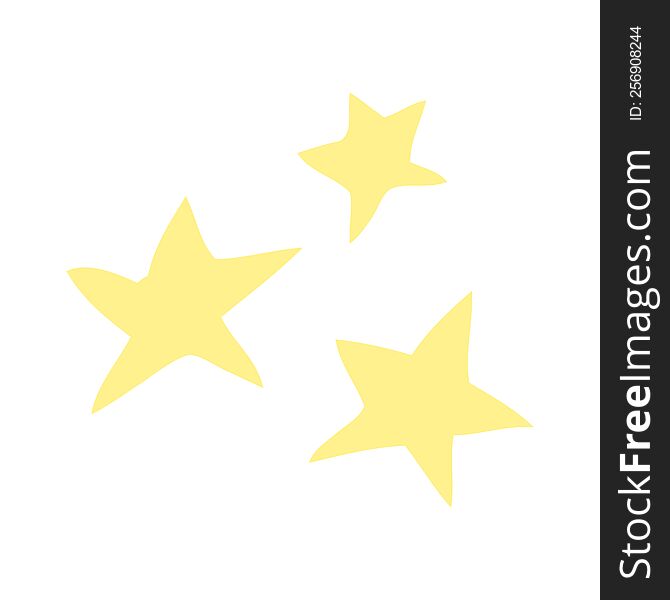 cartoon doodle yellow stars