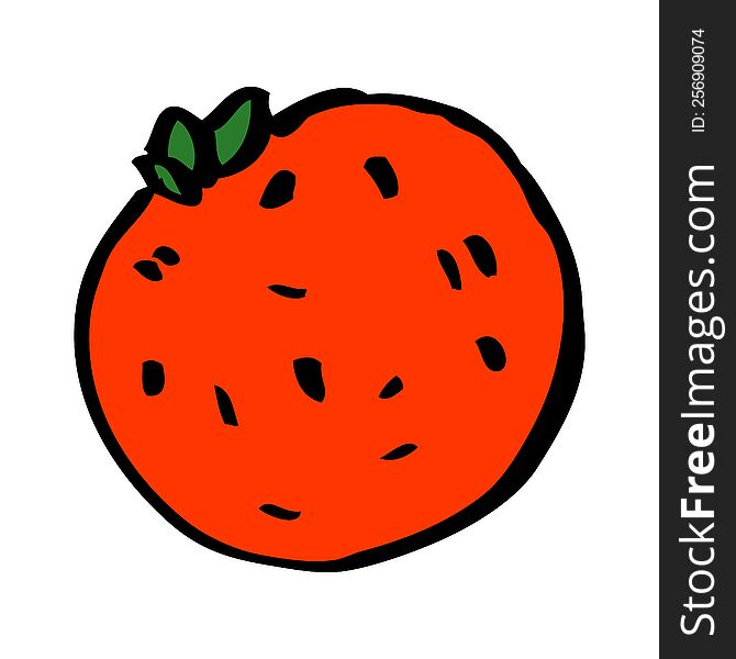 cartoon doodle organic orange