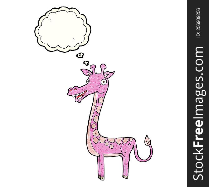 Cartoon Giraffe With Thought Bubble