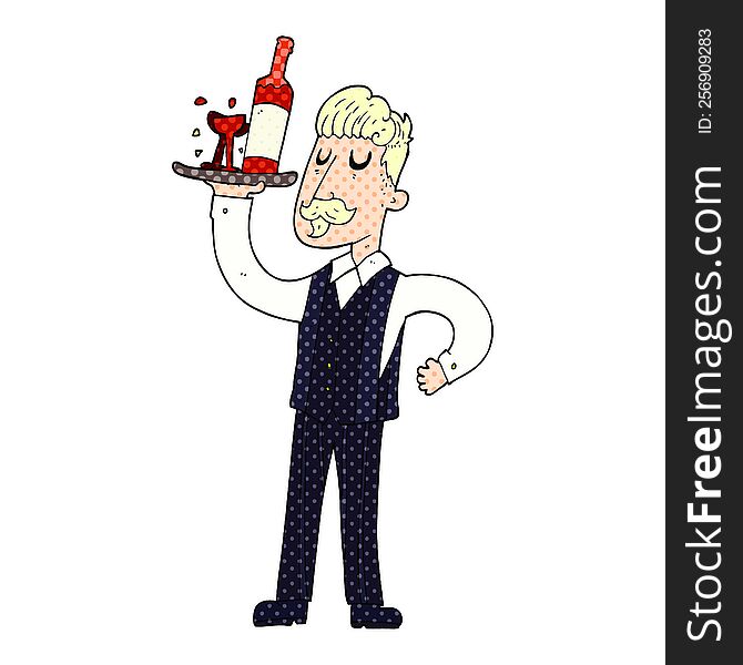 Cartoon Waiter