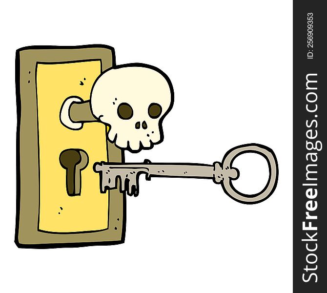 Cartoon Spooky Door Knob