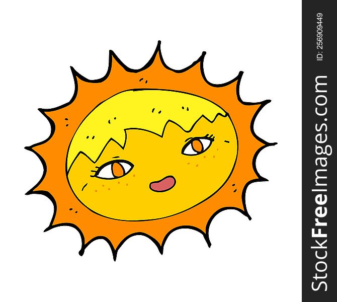 Cartoon Pretty Sun