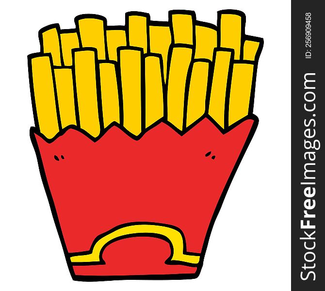cartoon doodle french fries