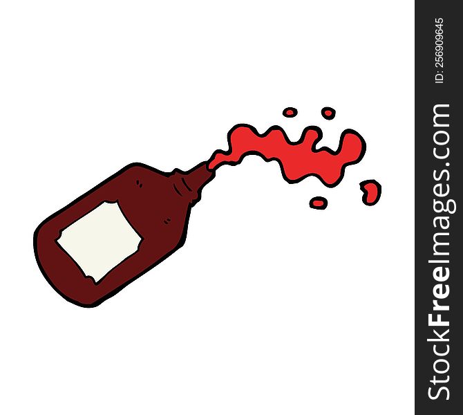 Cartoon Squirting Blood Bottle