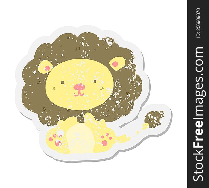 cute lion grunge sticker