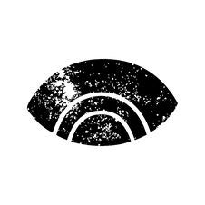 Distressed Symbol Eye Looking Down Royalty Free Stock Images