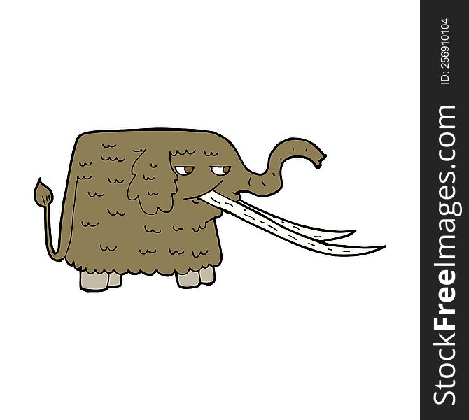 cartoon woolly mammoth