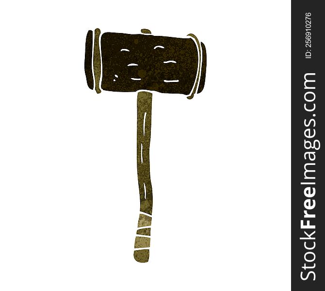 cartoon wooden hammer