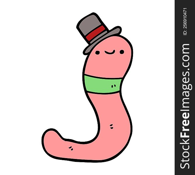 cute cartoon worm