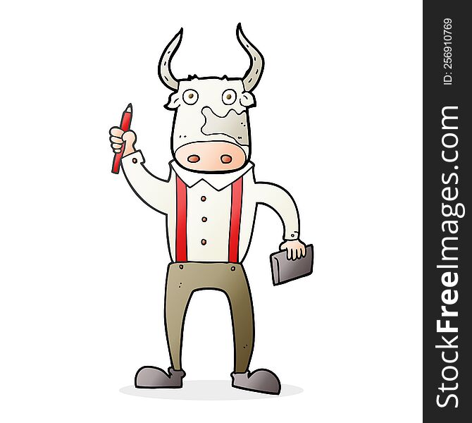 cartoon bull man