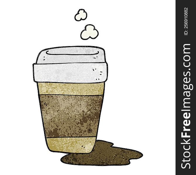 Textured Cartoon Coffee Cup
