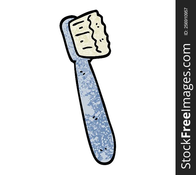 grunge textured illustration cartoon tooth brush
