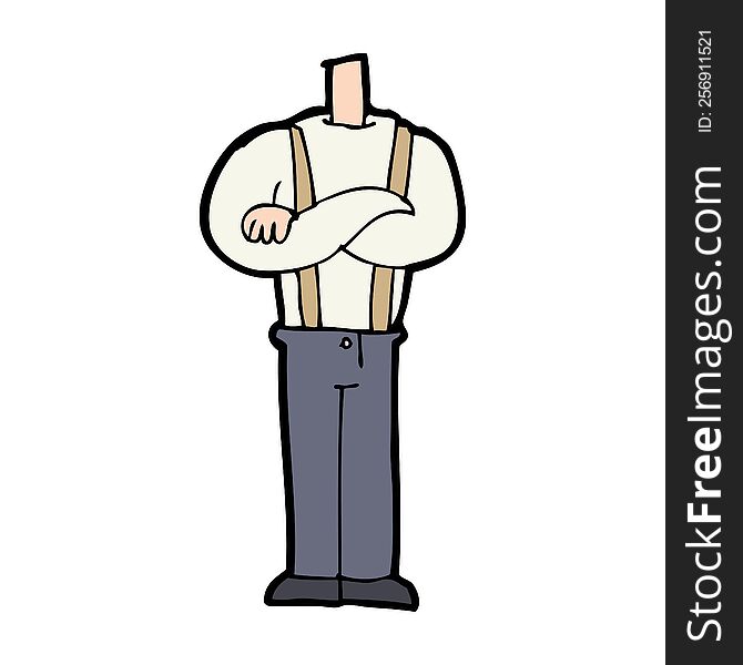 cartoon body with folded arms (mix and match cartoons or add own photos