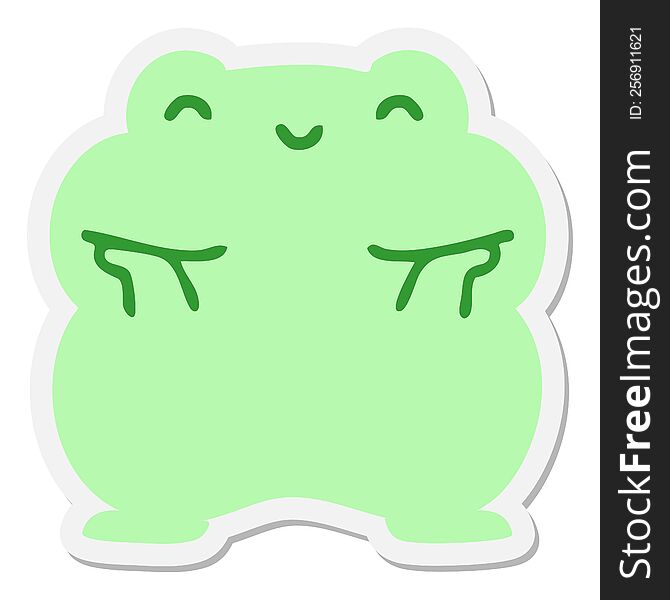 Cute Cartoon Frog Sticker
