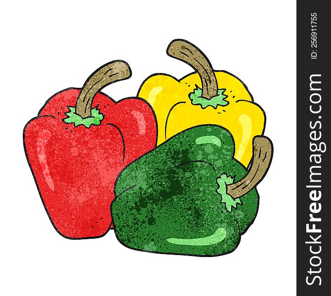 freehand drawn texture cartoon peppers