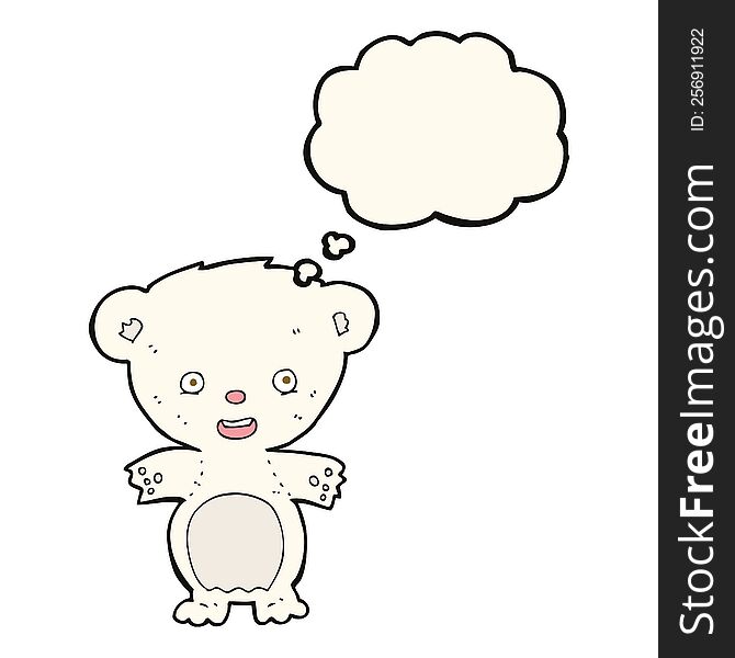 Cartoon Polar Bear With Thought Bubble