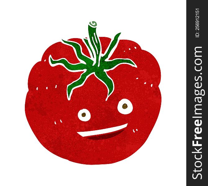 cartoon happy tomato