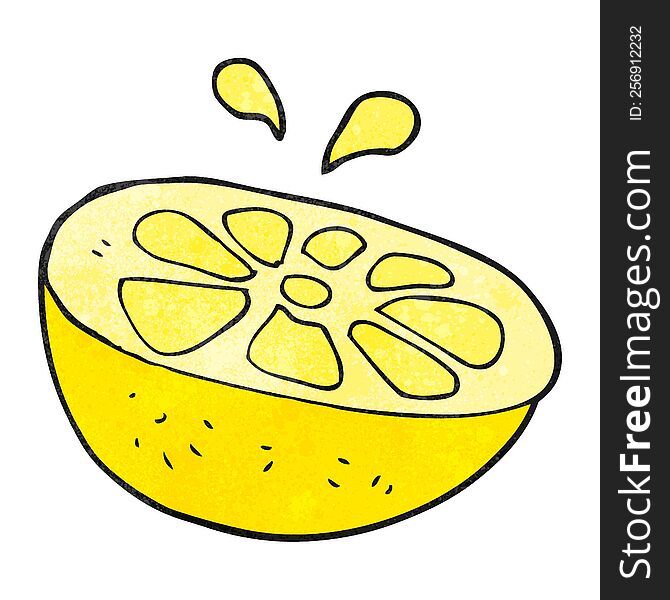 Textured Cartoon Lemon