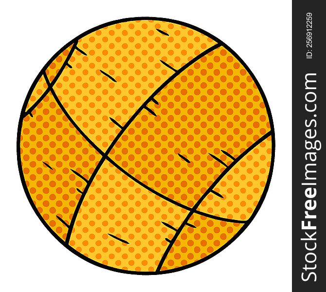 hand drawn cartoon doodle of a basket ball