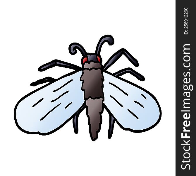 cartoon doodle fly