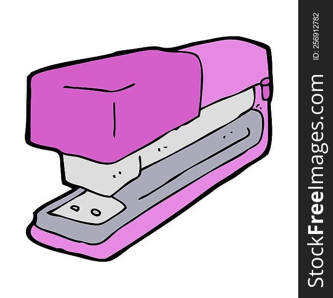 cartoon office stapler