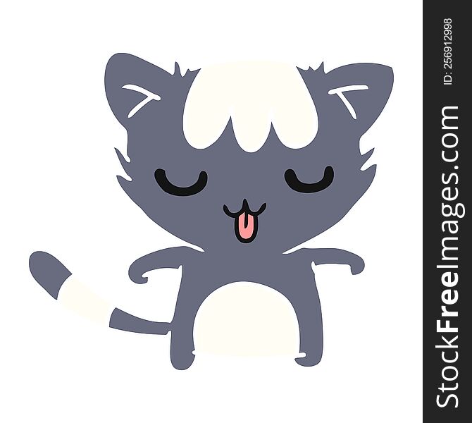 Cartoon Of A Kawaii Cute Racoon