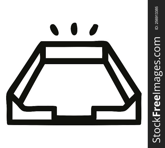 empty in tray icon symbol