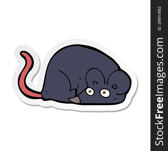 sticker of a cartoon white mouse