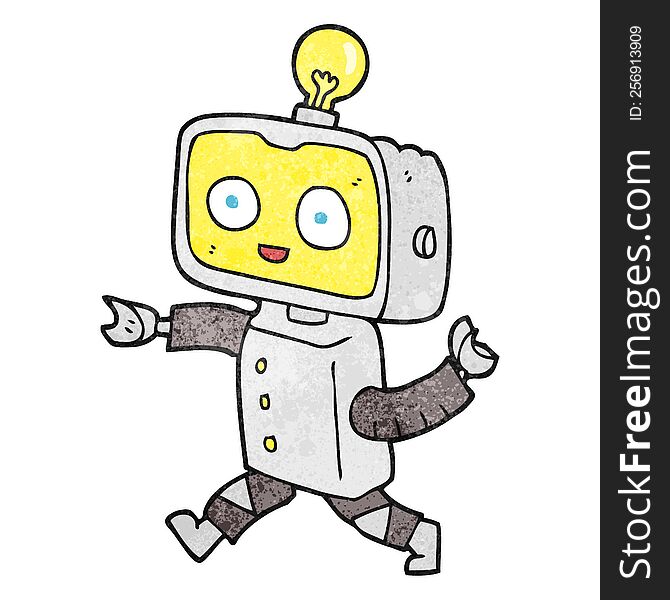 Textured Cartoon Little Robot