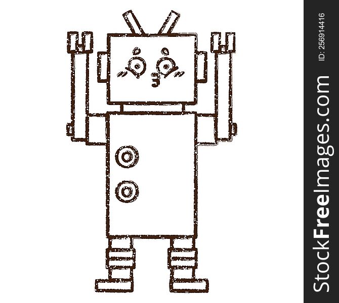 Robot Charcoal Drawing
