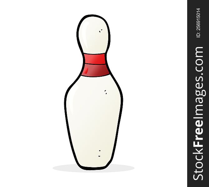 cartoon ten pin bowling skittle