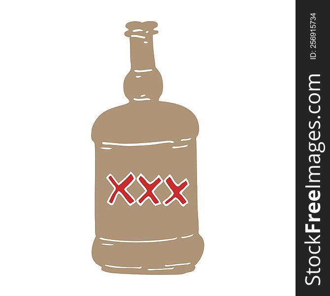 cartoon doodle spirits bottle