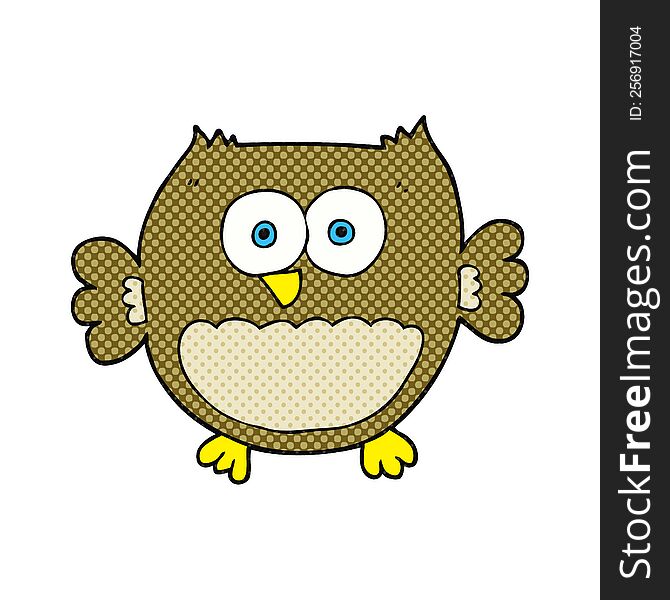 freehand drawn cartoon owl