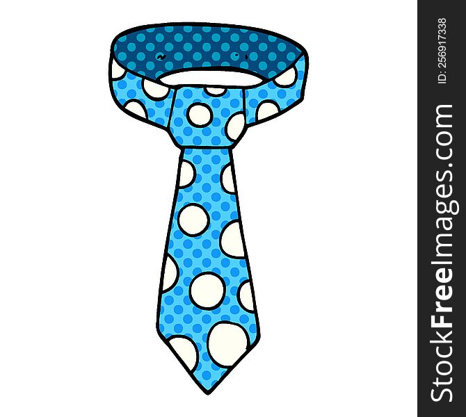 Cartoon Doodle Patterned Tie