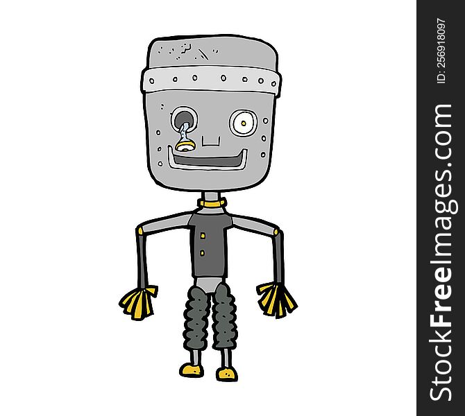 cartoon old robot