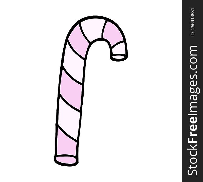 Cartoon Doodle Pink Candy Canes