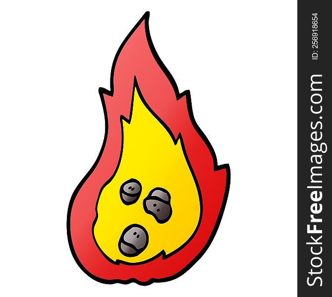 vector gradient illustration cartoon burning coals