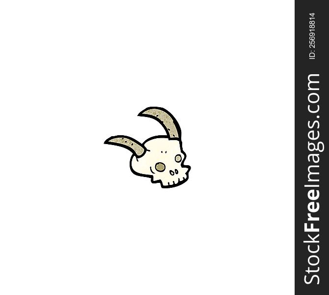 Cartoon Horned Skull