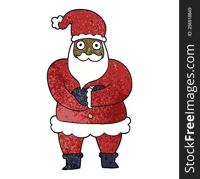 cartoon doodle santa