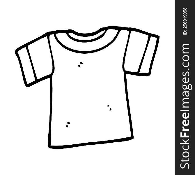 Line Drawing Cartoon Tee Shirt