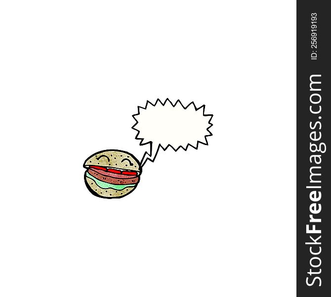 talking burger cartoon