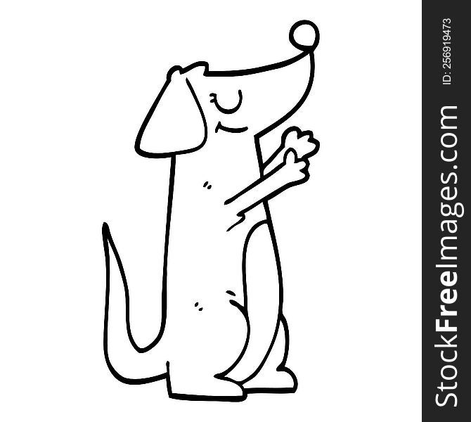 Line Drawing Cartoon Dog