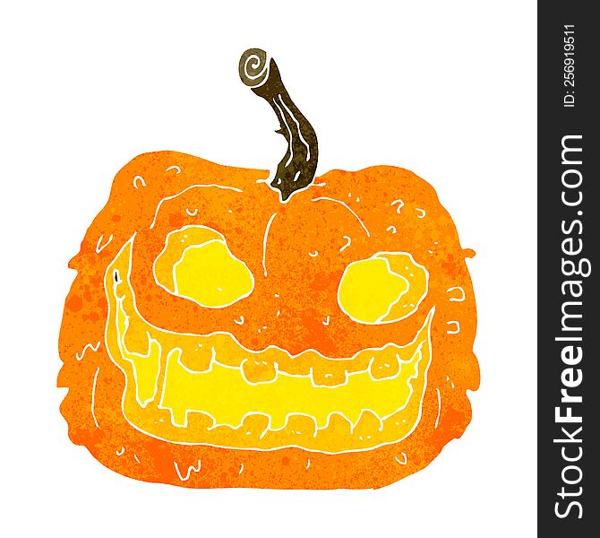 cartoon spooky pumpkin