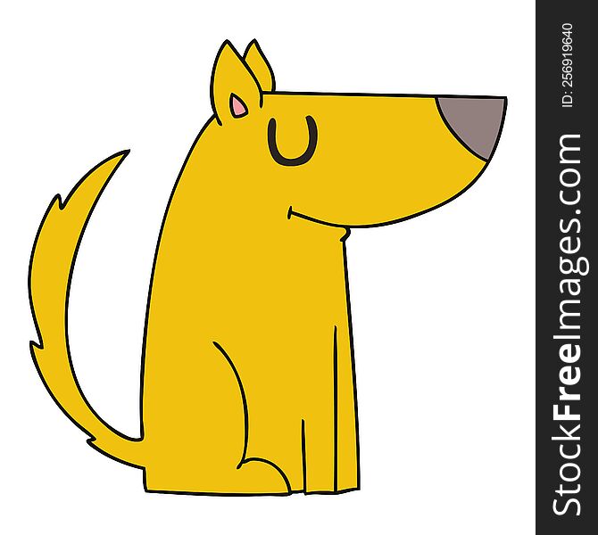 Quirky Hand Drawn Cartoon Dog