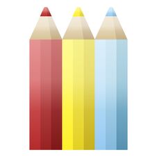 Color Pencils Graphic Icon Royalty Free Stock Photography