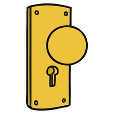 Free Cartoon Doodle Of A Door Handle Stock Photos - 256923463