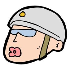 Cartoon Policeman Head Royalty Free Stock Image